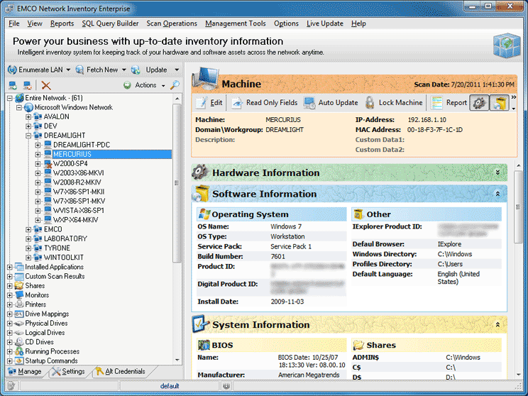 EMCO Network Inventory Enterprise screenshot EMCO Network Inventory Enterprise screenshot